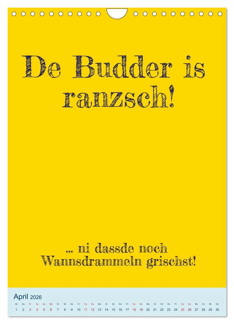 Bild: 9783516342932 | Ningelnäsorum! Mundart und Dialekt Kalender Sachsen (Wandkalender...