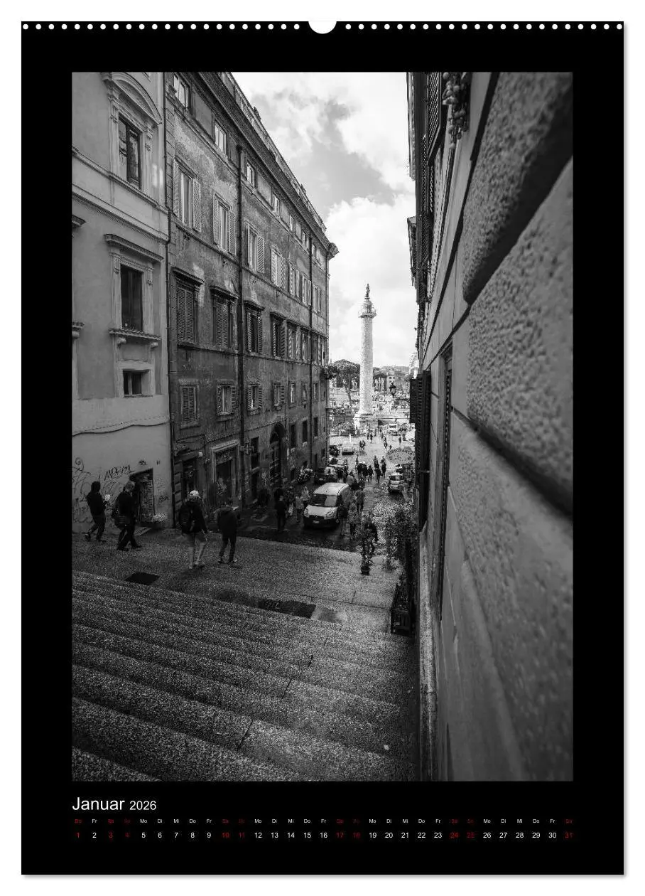Bild: 9783516412932 | Monochrome Einblicke Rom (hochwertiger Premium Wandkalender 2026...