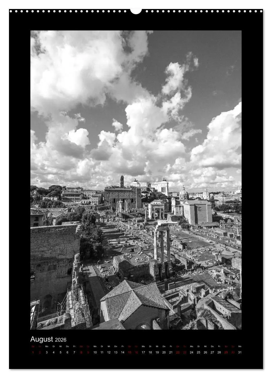 Bild: 9783516412932 | Monochrome Einblicke Rom (hochwertiger Premium Wandkalender 2026...