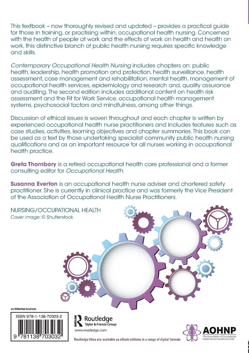 Rückseite: 9781138703032 | Contemporary Occupational Health Nursing | A Guide for Practitioners