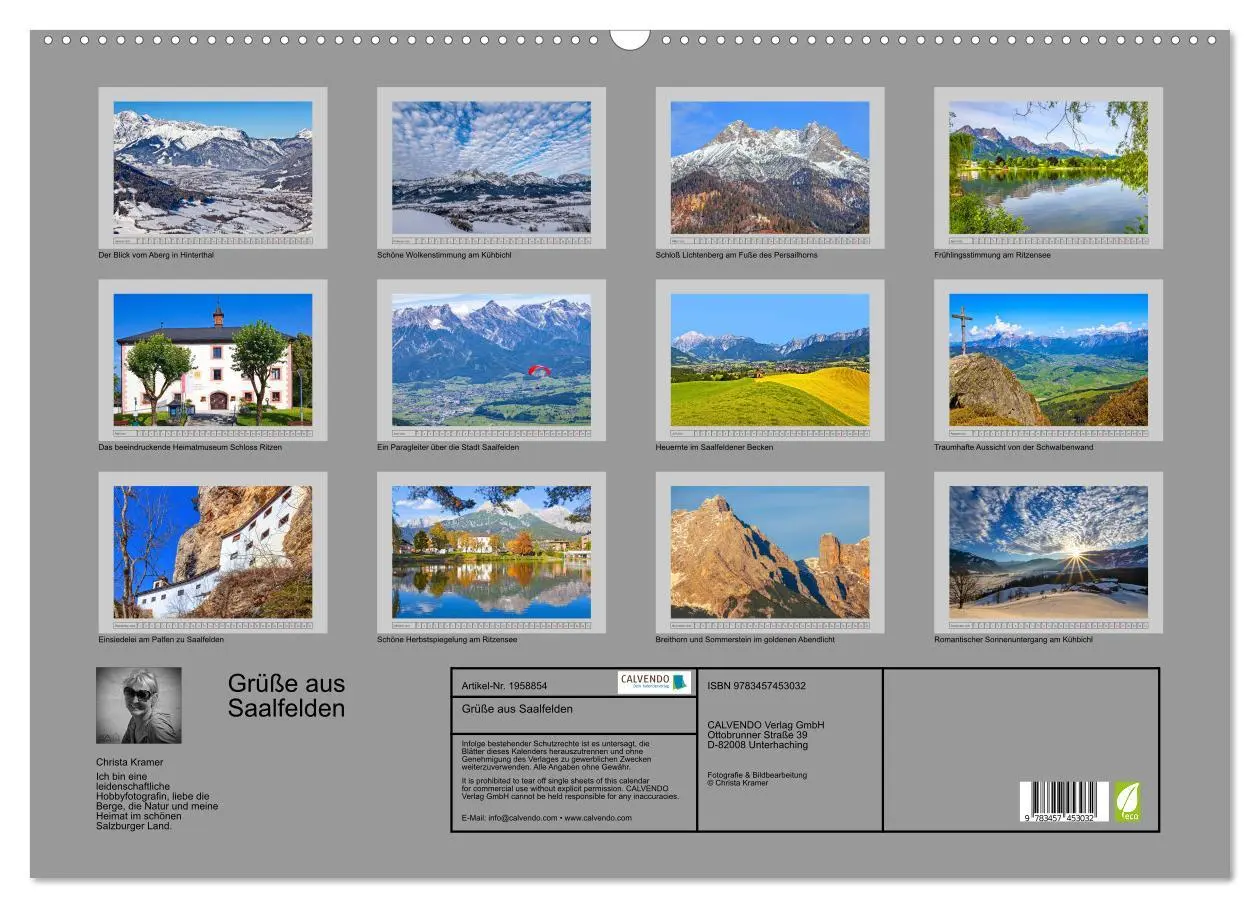 Bild: 9783457453032 | Grüße aus Saalfelden (Wandkalender 2026 DIN A2 quer), CALVENDO...
