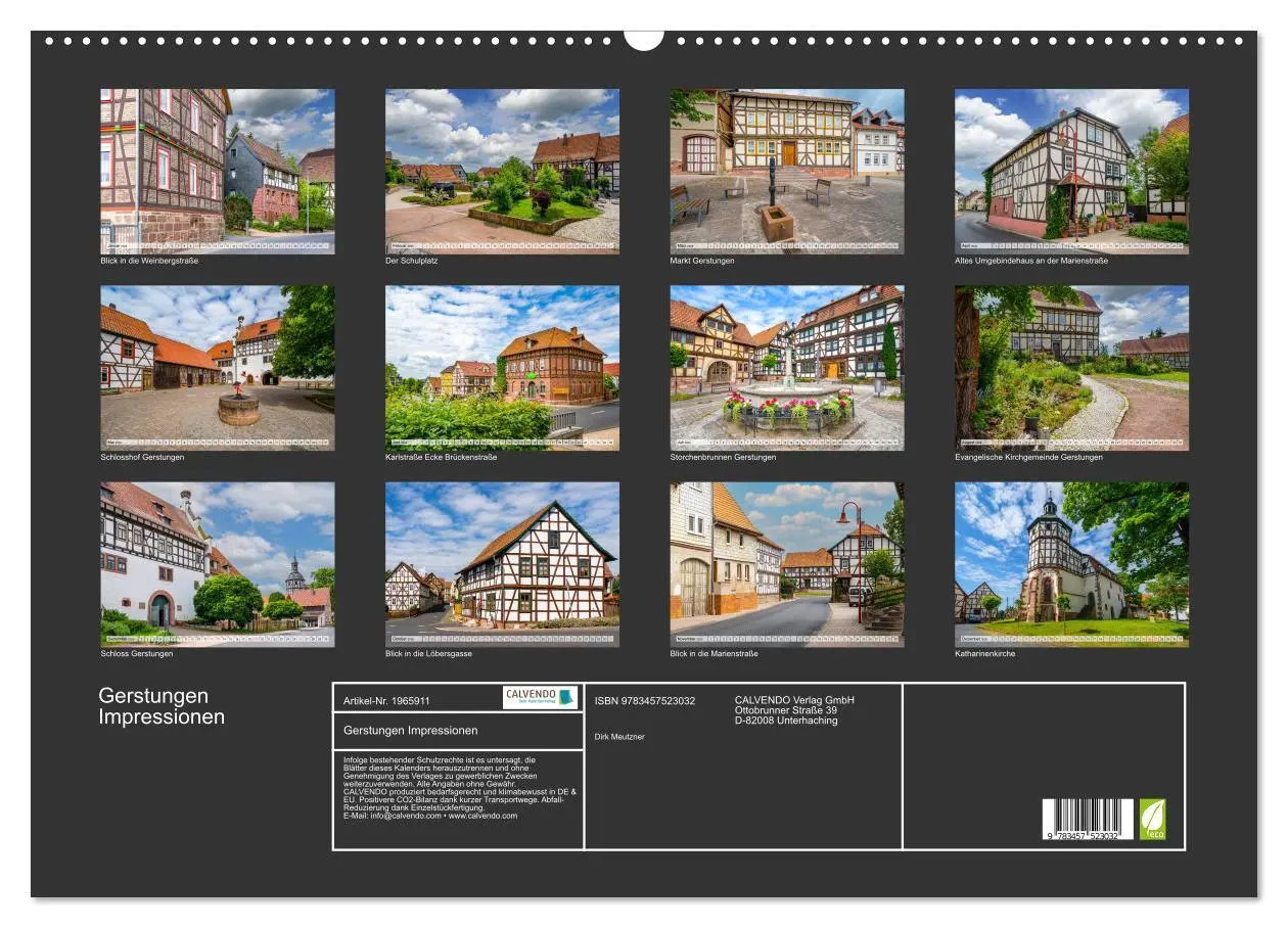 Bild: 9783457523032 | Gerstungen Impressionen (Wandkalender 2026 DIN A2 quer), CALVENDO...