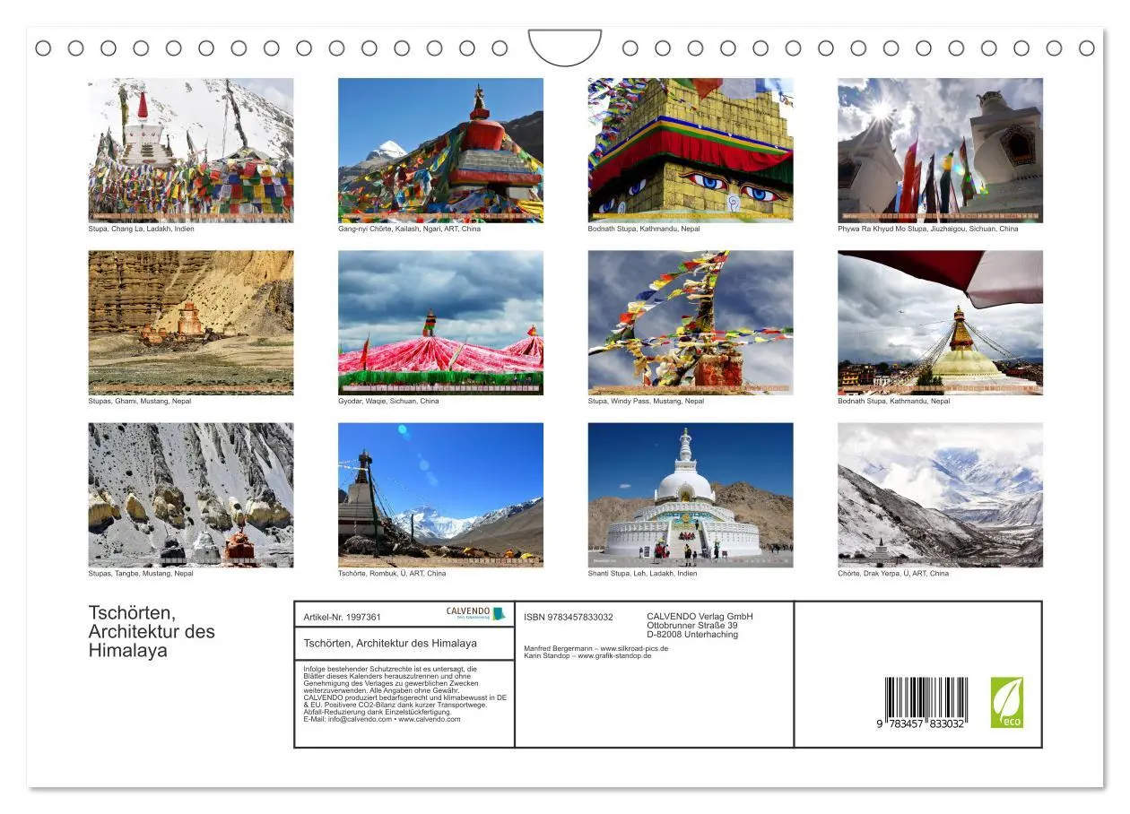 Bild: 9783457833032 | Tschörten, Architektur des Himalaya (Wandkalender 2026 DIN A4...