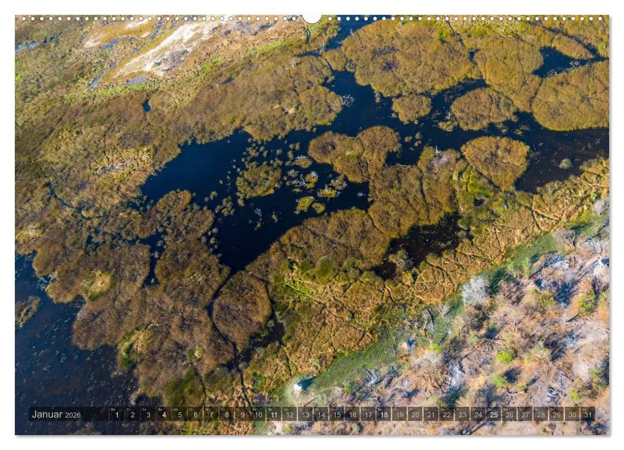 Bild: 9783516093032 | Okavango - Das Delta von oben (Wandkalender 2026 DIN A2 quer),...