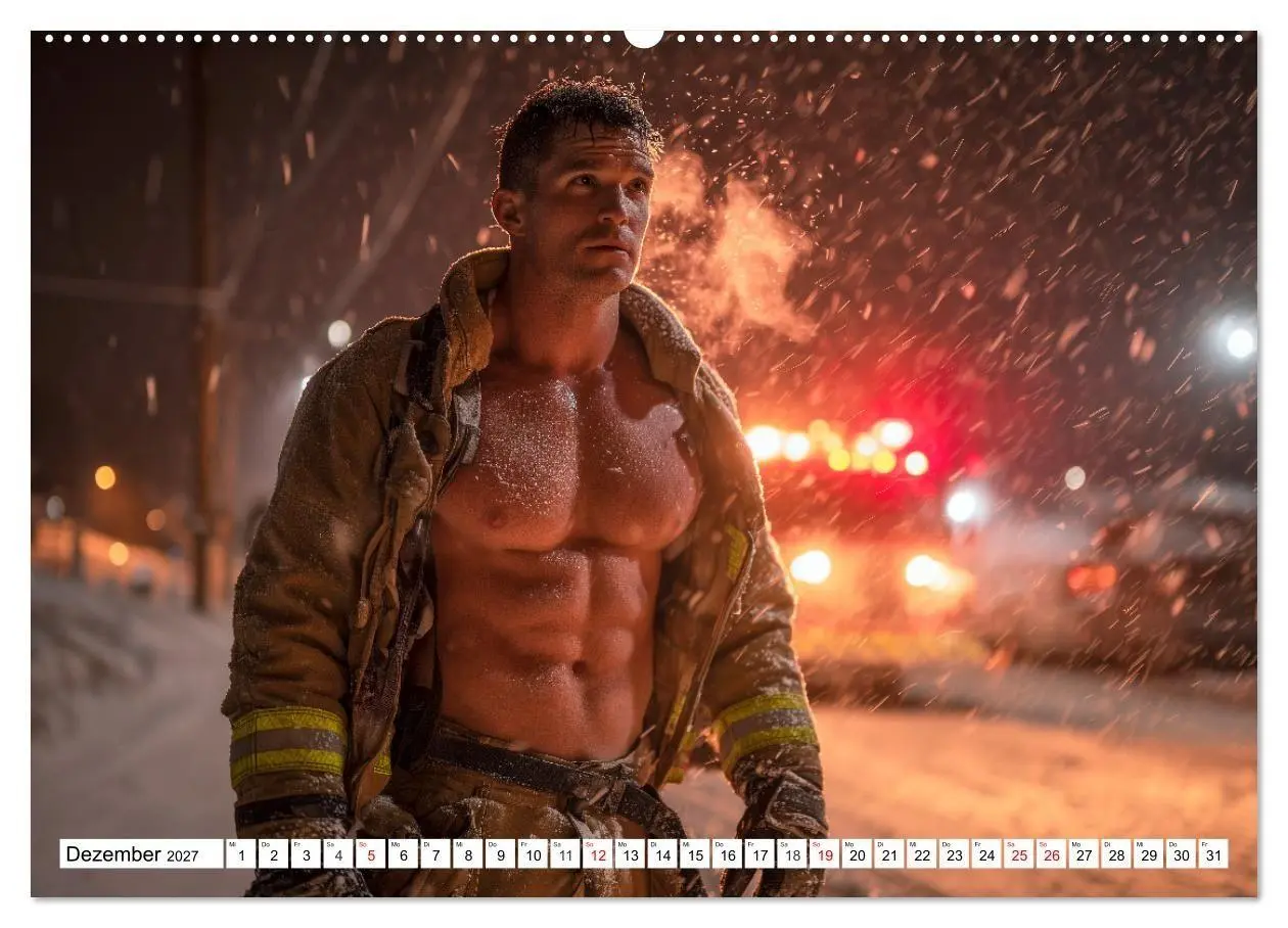 Bild: 9783516923032 | Feuerwehrmänner - Sexy Körper und heiße Flammen (Wandkalender 2027...