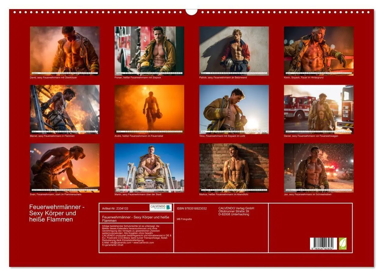 Bild: 9783516923032 | Feuerwehrmänner - Sexy Körper und heiße Flammen (Wandkalender 2027...
