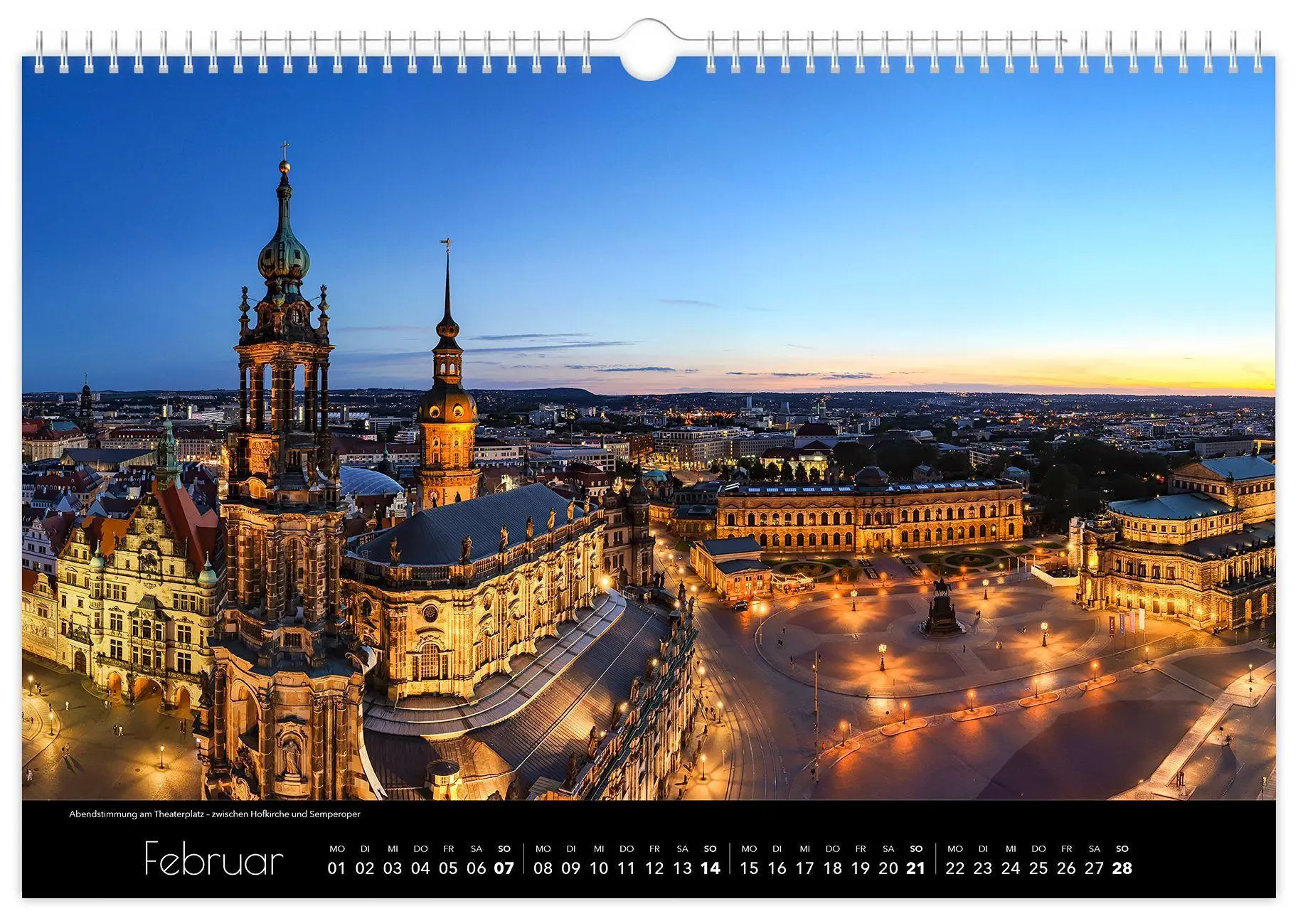 Bild: 9783912303032 | Kalender Dresden Luftaufnahmen 2027 | 45 x 30 cm schwarzes Kalendarium