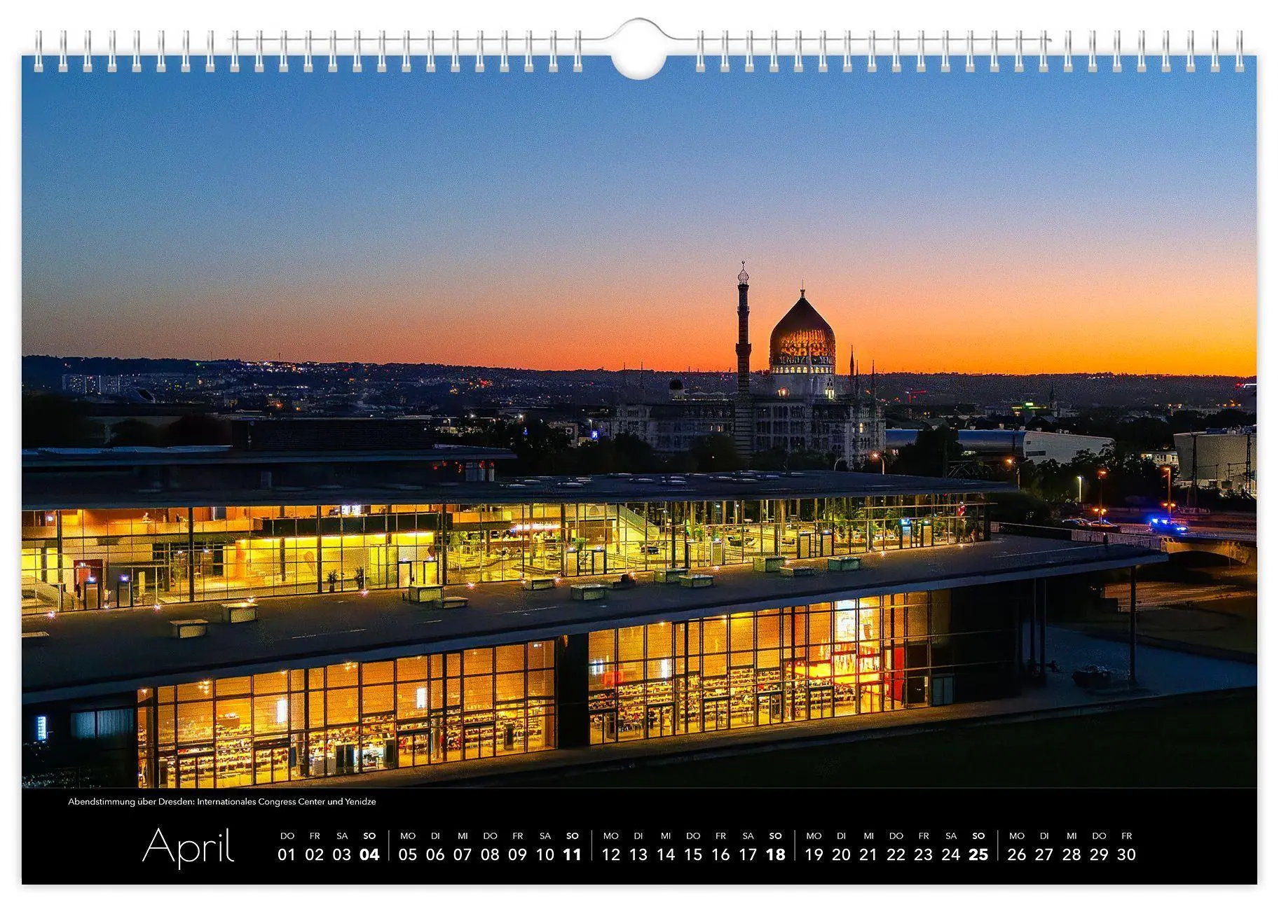 Bild: 9783912303032 | Kalender Dresden Luftaufnahmen 2027 | 45 x 30 cm schwarzes Kalendarium