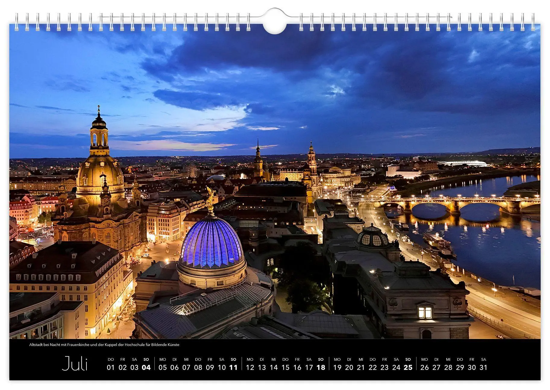 Bild: 9783912303032 | Kalender Dresden Luftaufnahmen 2027 | 45 x 30 cm schwarzes Kalendarium