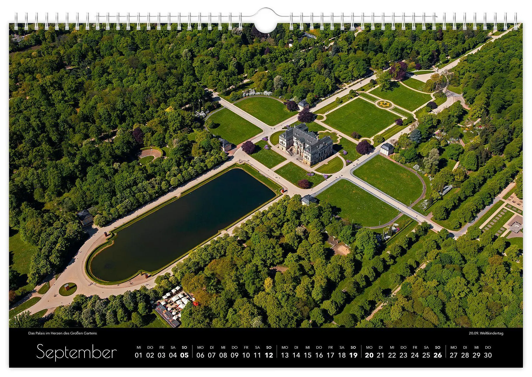 Bild: 9783912303032 | Kalender Dresden Luftaufnahmen 2027 | 45 x 30 cm schwarzes Kalendarium