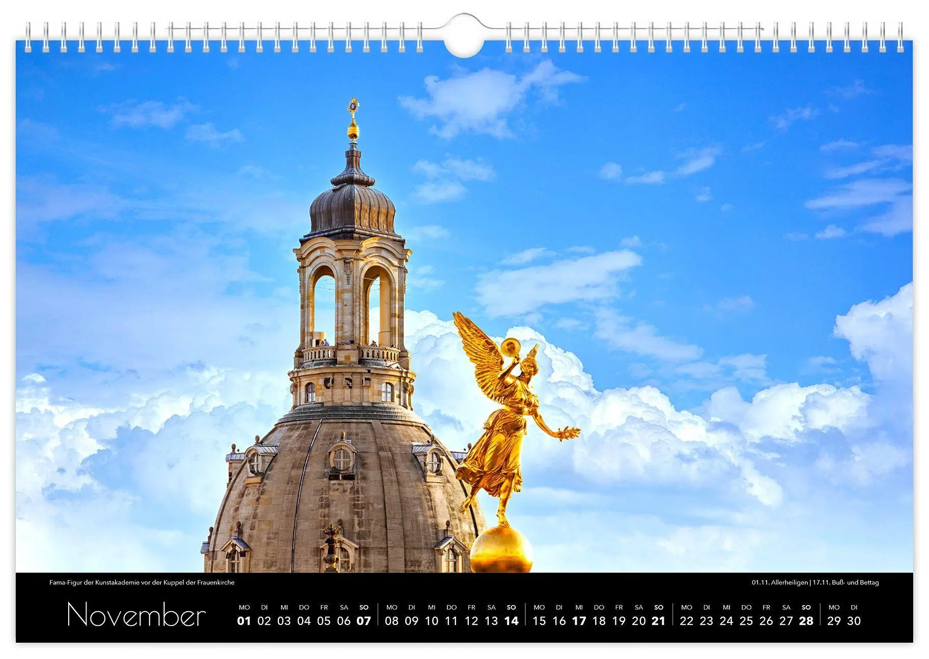 Bild: 9783912303032 | Kalender Dresden Luftaufnahmen 2027 | 45 x 30 cm schwarzes Kalendarium