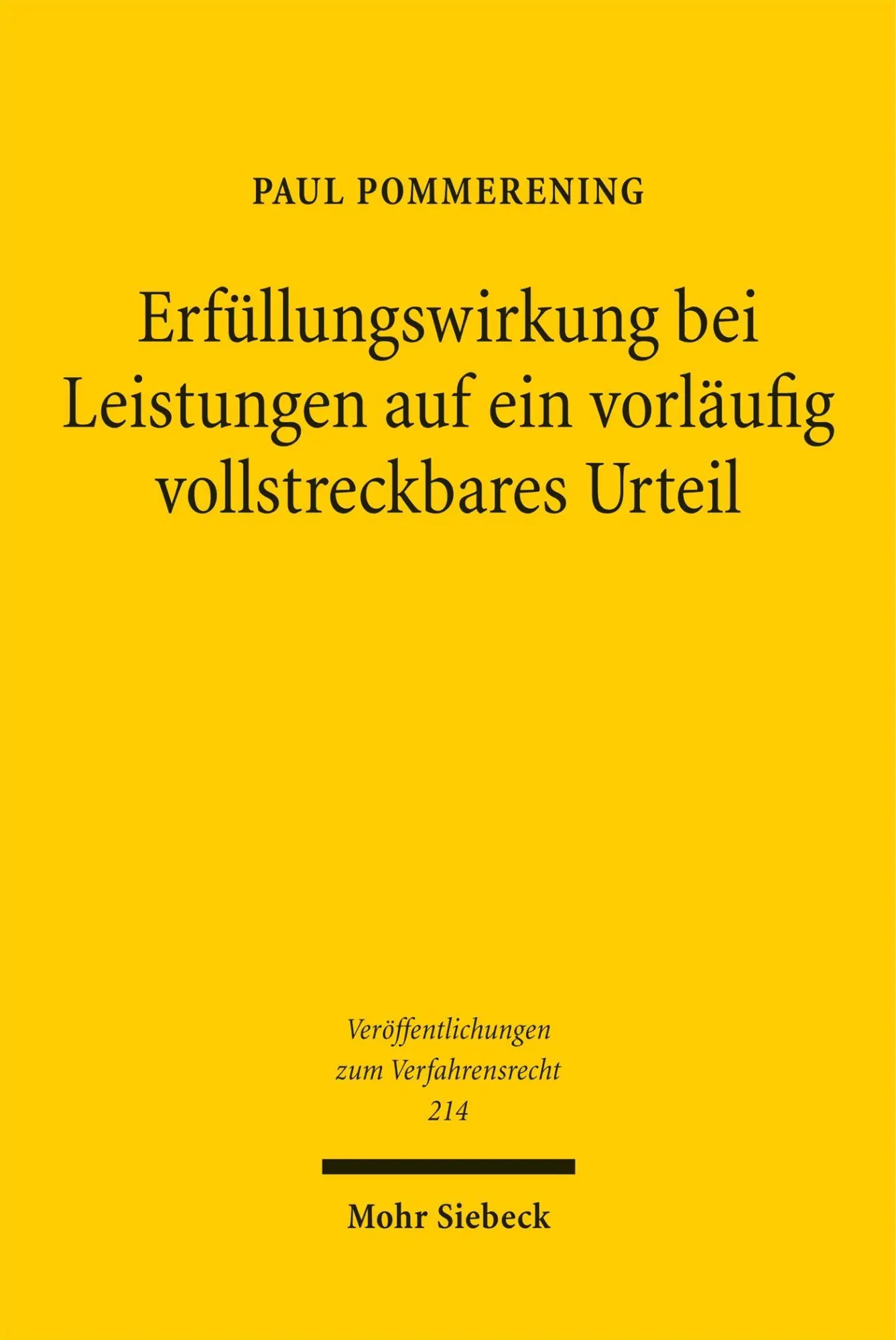 Cover: 9783161643132 | Erfüllungswirkung bei Leistungen auf ein vorläufig vollstreckbares...