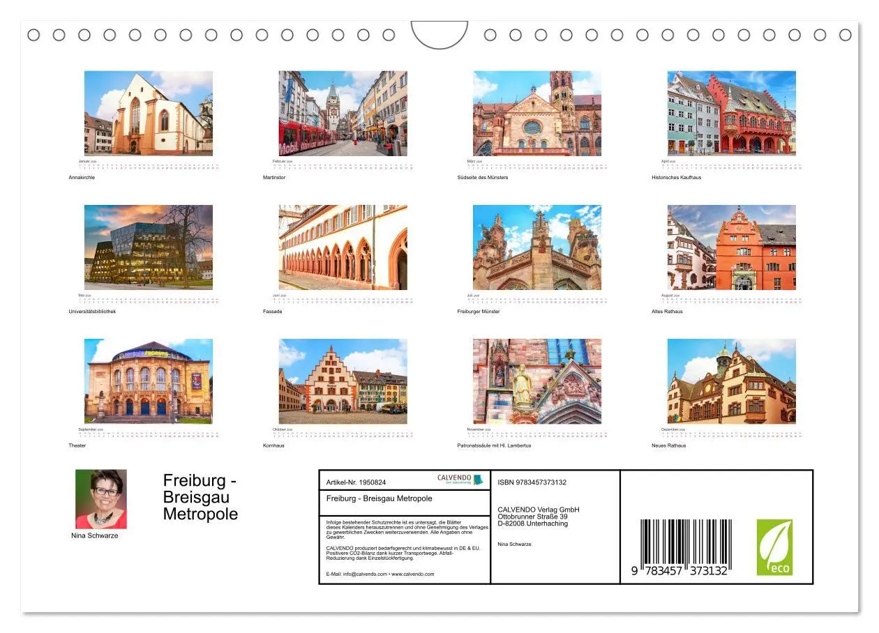 Bild: 9783457373132 | Freiburg - Breisgau Metropole (Wandkalender 2026 DIN A4 quer),...