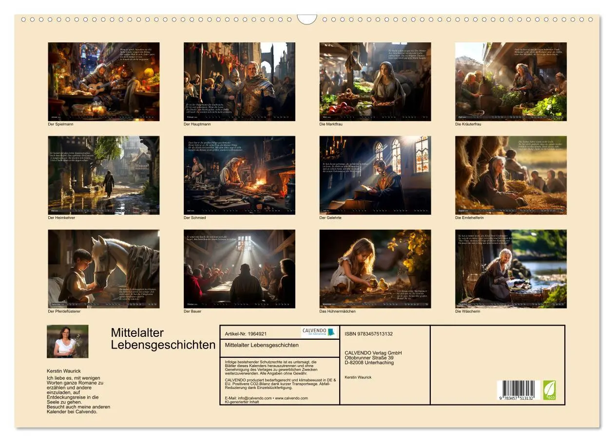 Bild: 9783457513132 | Mittelalter Lebensgeschichten (Wandkalender 2026 DIN A2 quer),...