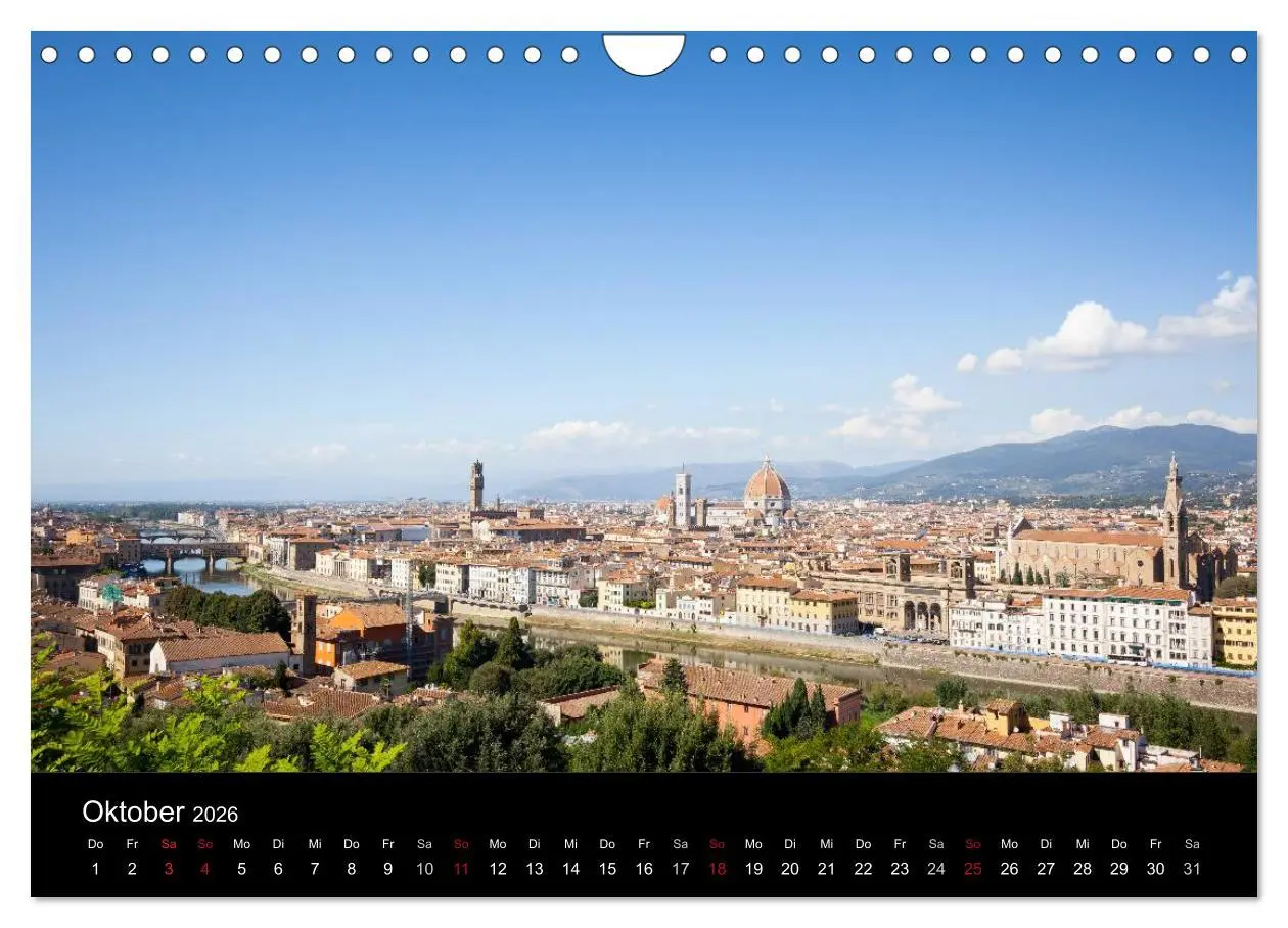 Bild: 9783516153132 | Florenz (Wandkalender 2026 DIN A4 quer), CALVENDO Monatskalender