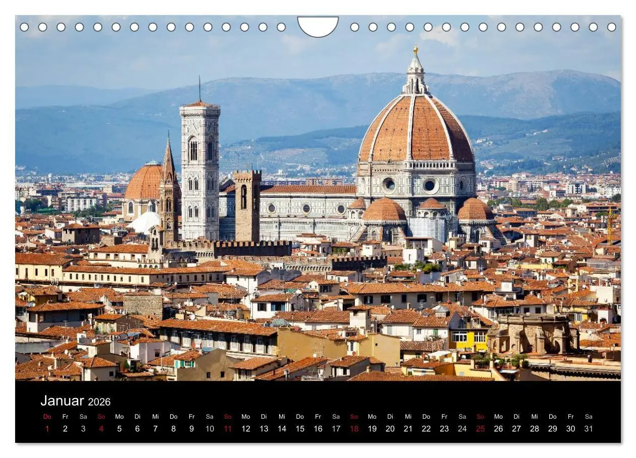 Bild: 9783516153132 | Florenz (Wandkalender 2026 DIN A4 quer), CALVENDO Monatskalender
