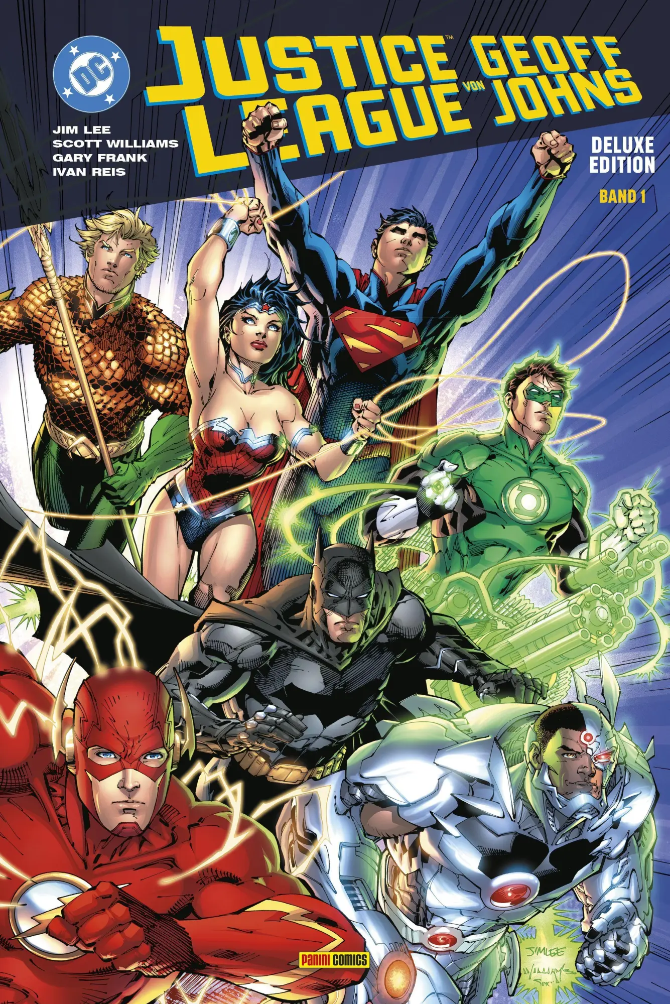 Cover: 9783741643132 | Justice League von Geoff Johns (Deluxe Edition) | Bd. 1 (von 3) | Buch