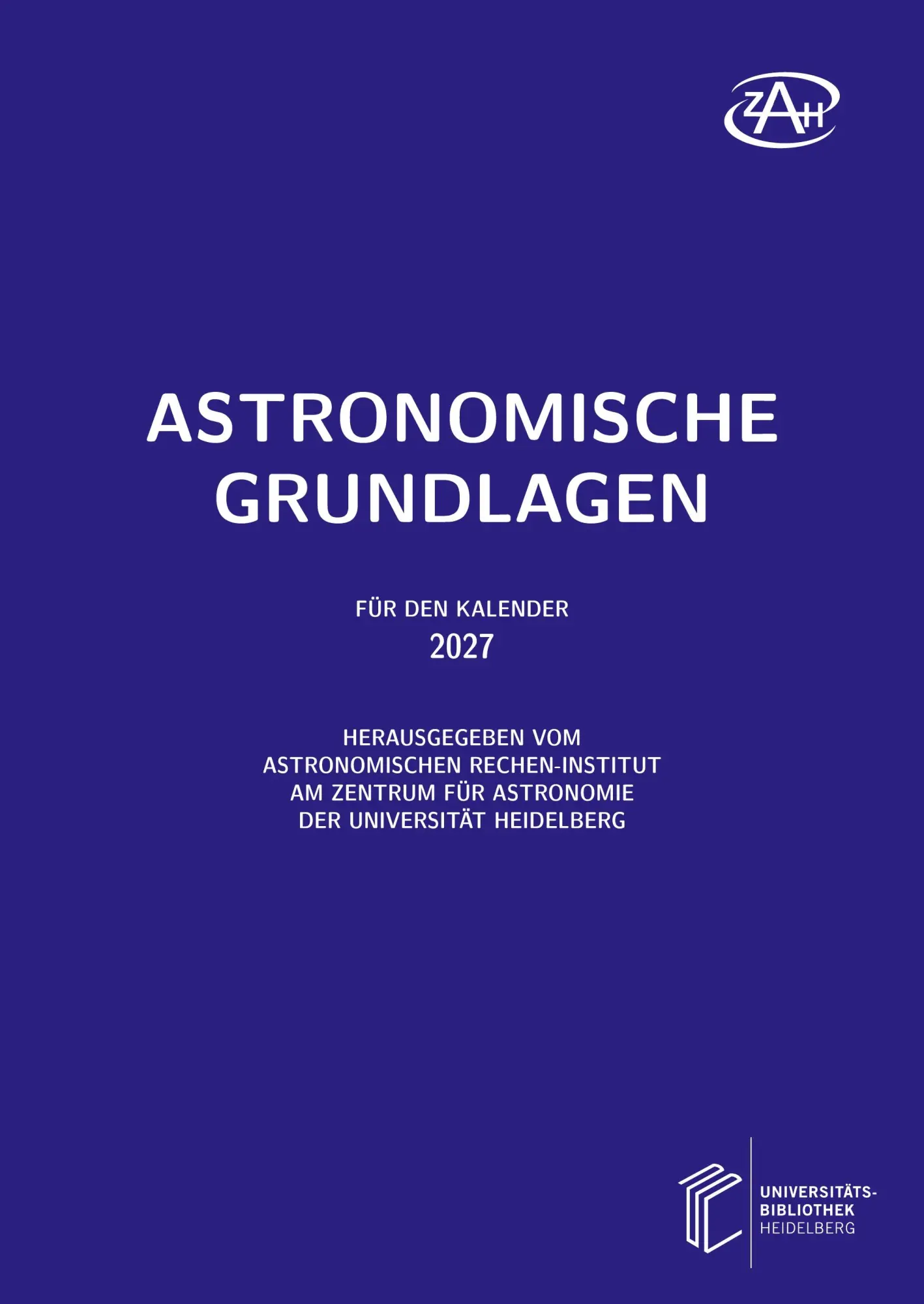 Cover: 9783947733132 | Astronomische Grundlagen für den Kalender ... / Astronomische...