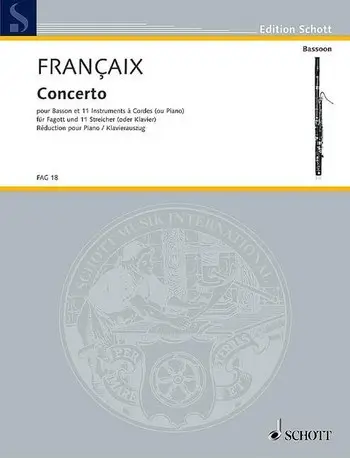 Cover: 9790001093132 | Concerto | Jean Francaix | Buch | Schott Music | EAN 9790001093132