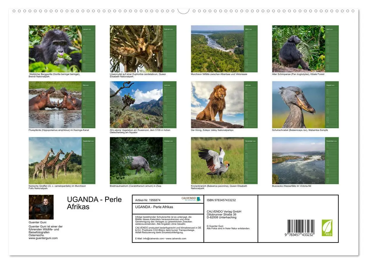 Bild: 9783457433232 | UGANDA - Perle Afrikas (hochwertiger Premium Wandkalender 2026 DIN...