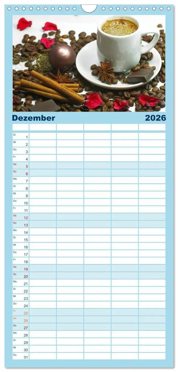 Bild: 9783516523232 | Familienplaner 2026 - Kaffee-Pause Terminkalender mit 5 Spalten...