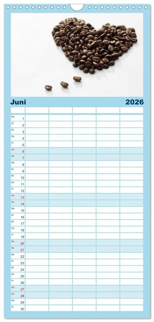 Bild: 9783516523232 | Familienplaner 2026 - Kaffee-Pause Terminkalender mit 5 Spalten...
