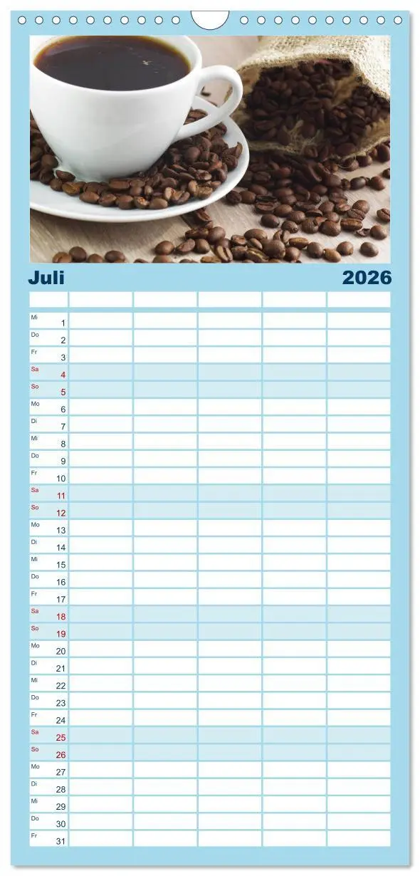Bild: 9783516523232 | Familienplaner 2026 - Kaffee-Pause Terminkalender mit 5 Spalten...