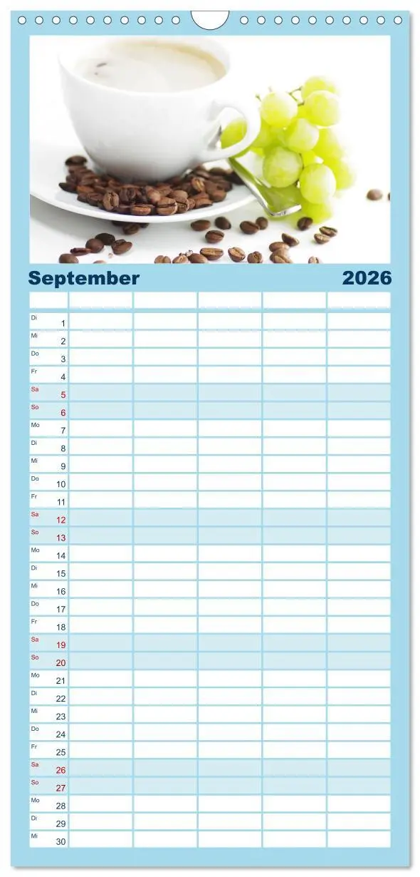 Bild: 9783516523232 | Familienplaner 2026 - Kaffee-Pause Terminkalender mit 5 Spalten...