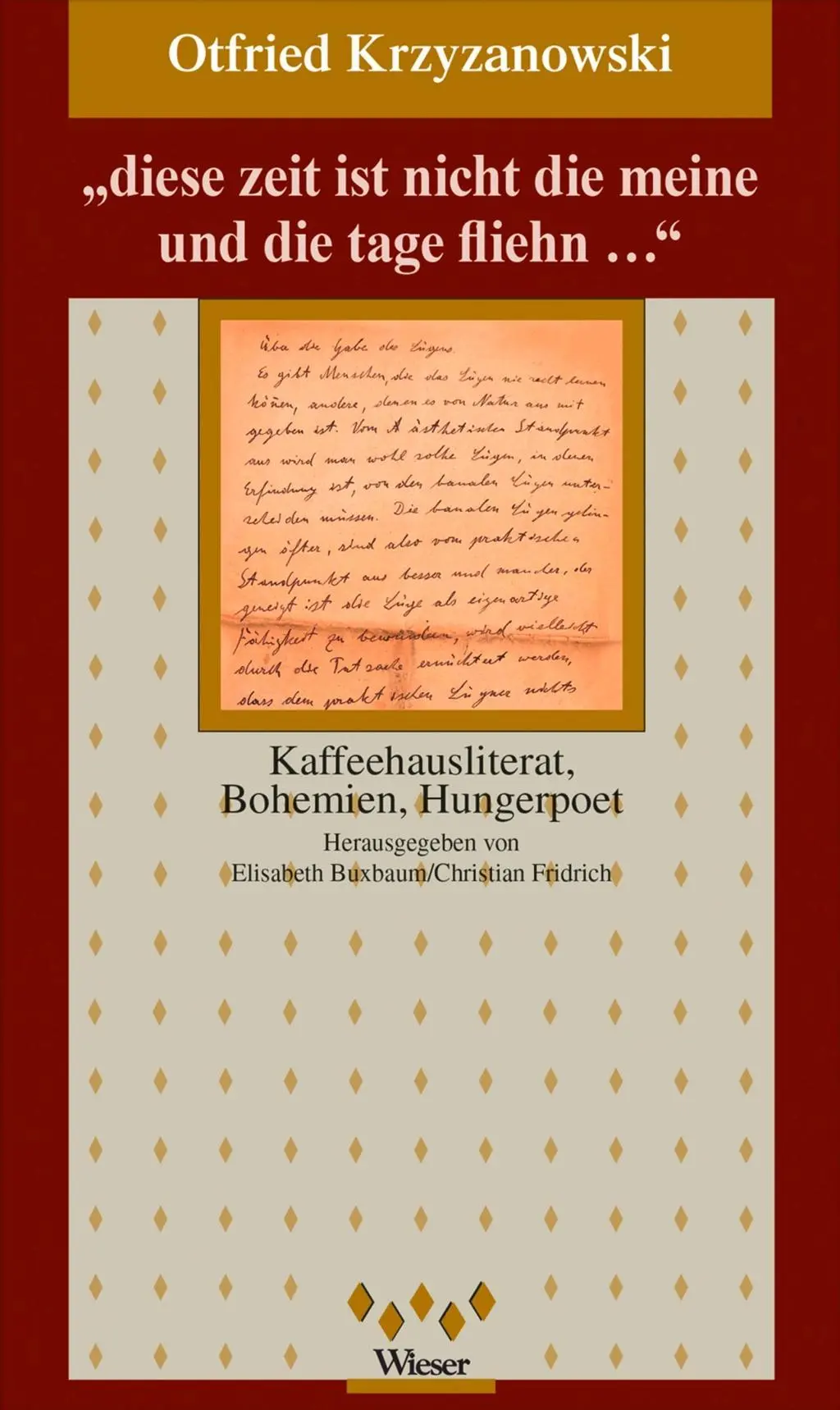 Cover: 9783990293232 | diese Zeit ist nicht die meine und die tage fliehn ... | Krzyzanowski