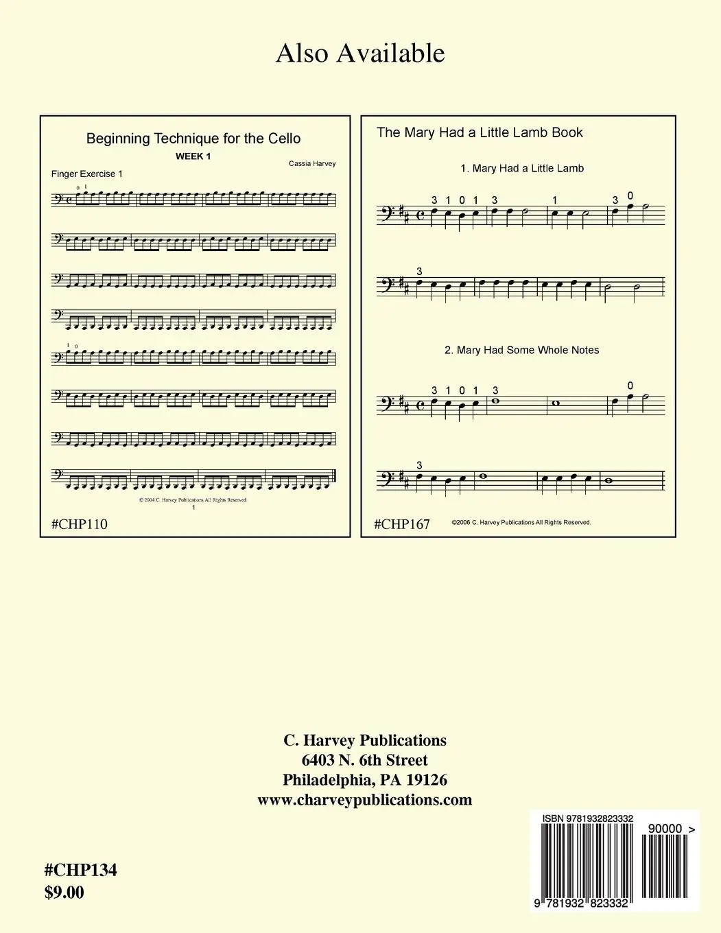Rückseite: 9781932823332 | Knowing the Notes for Cello | Cassia Harvey | Taschenbuch | Englisch