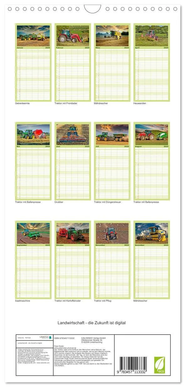 Bild: 9783457113332 | Familienplaner 2025 - Landwirtschaft - die Zukunft ist digital mit...