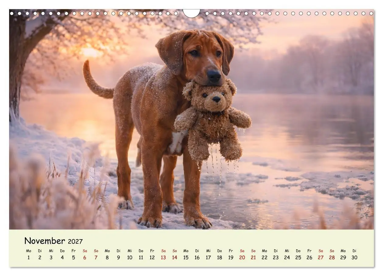 Bild: 9783516823332 | Rhodesian Ridgeback - Welpenzauber (Wandkalender 2027 DIN A3 quer),...