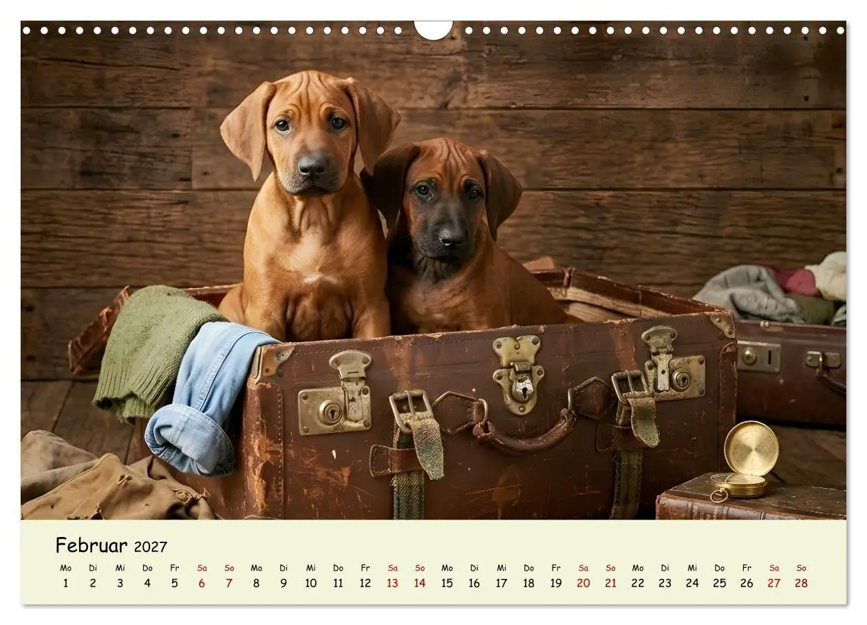 Bild: 9783516823332 | Rhodesian Ridgeback - Welpenzauber (Wandkalender 2027 DIN A3 quer),...