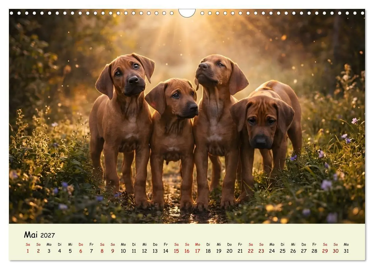 Bild: 9783516823332 | Rhodesian Ridgeback - Welpenzauber (Wandkalender 2027 DIN A3 quer),...