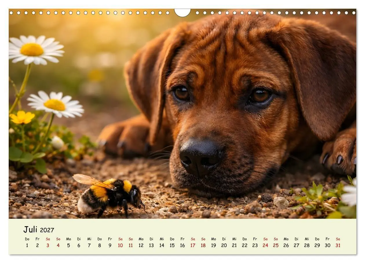Bild: 9783516823332 | Rhodesian Ridgeback - Welpenzauber (Wandkalender 2027 DIN A3 quer),...