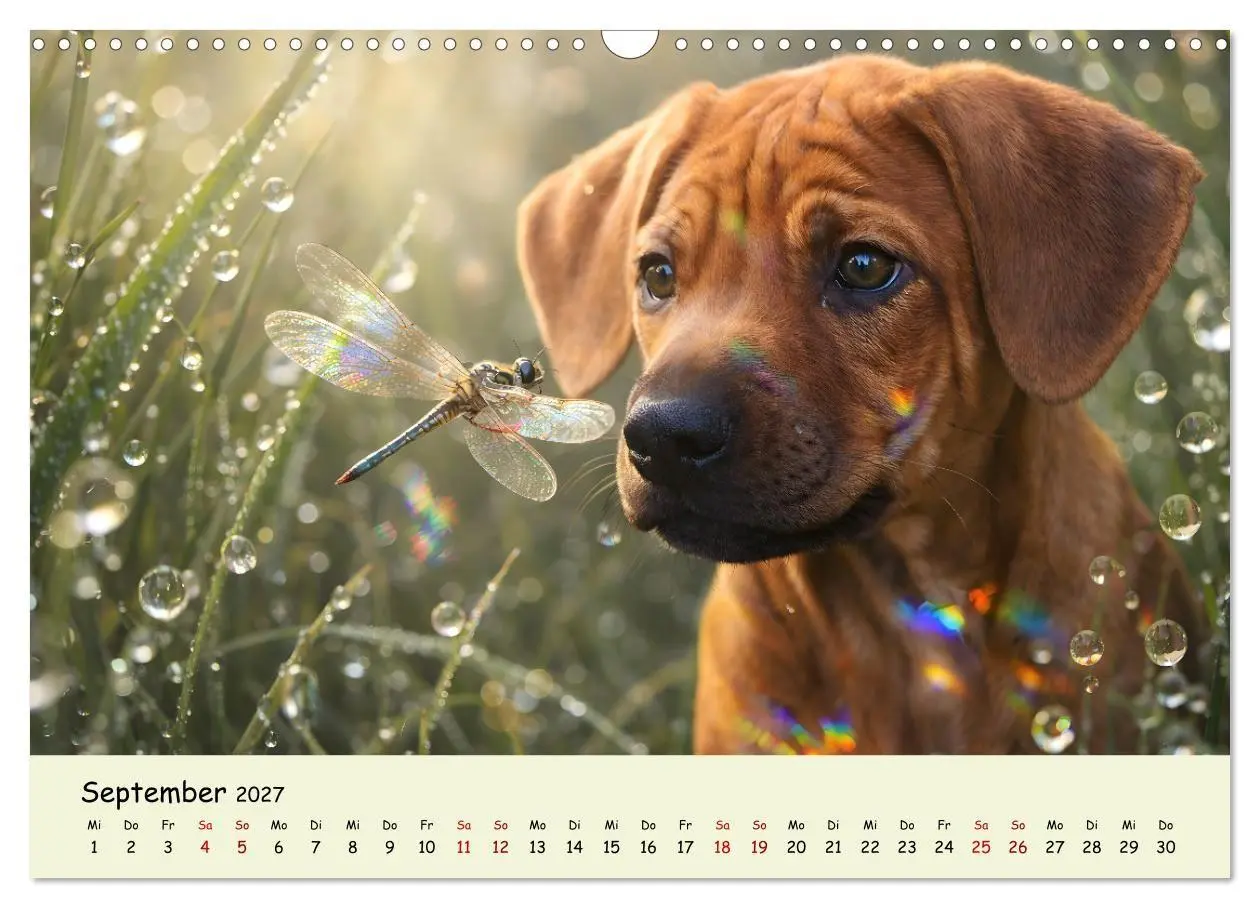Bild: 9783516823332 | Rhodesian Ridgeback - Welpenzauber (Wandkalender 2027 DIN A3 quer),...