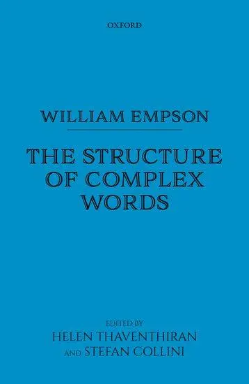 Cover: 9780198713432 | William Empson: The Structure of Complex Words | William Empson | Buch