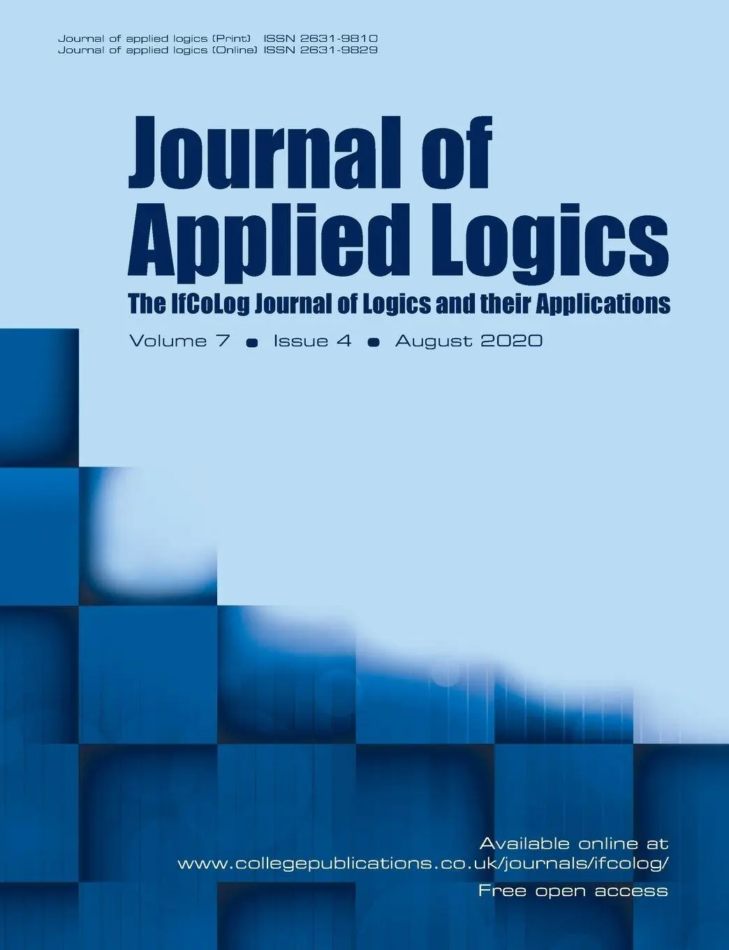 Cover: 9781848903432 | Journal of Applied Logics - The IfCoLog Journal of Logics and their...