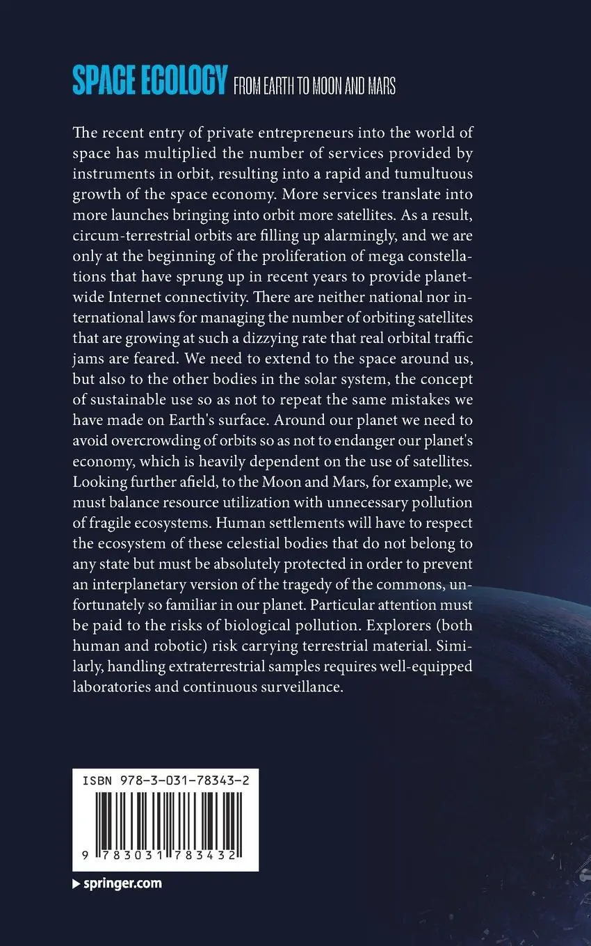 Rückseite: 9783031783432 | Space Ecology | From Earth to Moon and Mars | Patrizia Caraveo | Buch