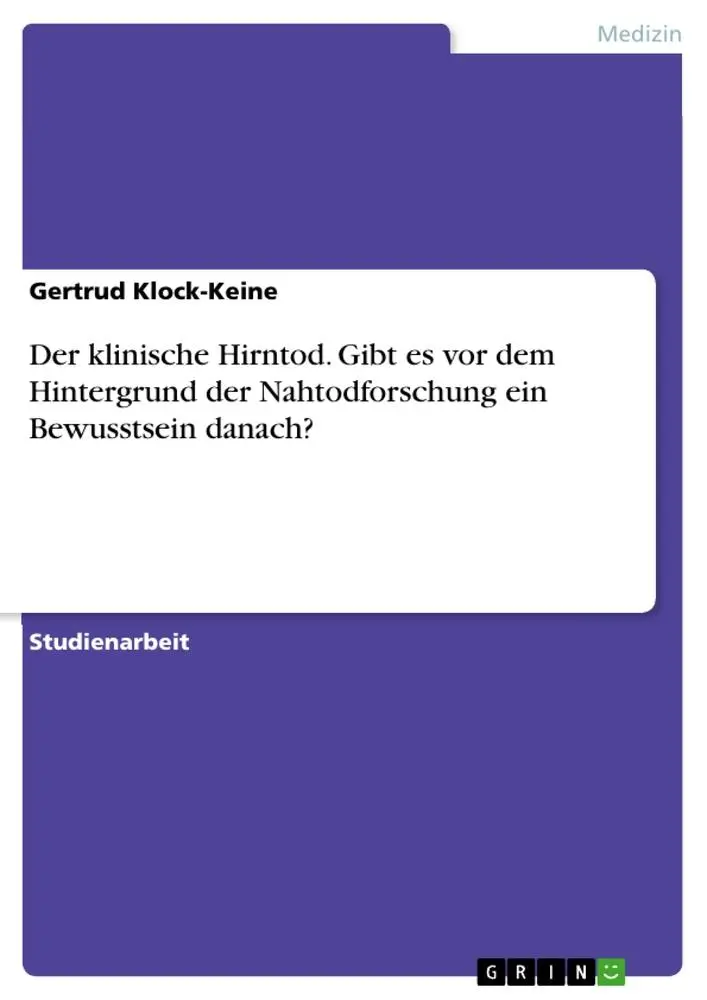 Cover: 9783346393432 | Der klinische Hirntod. Gibt es vor dem Hintergrund der...