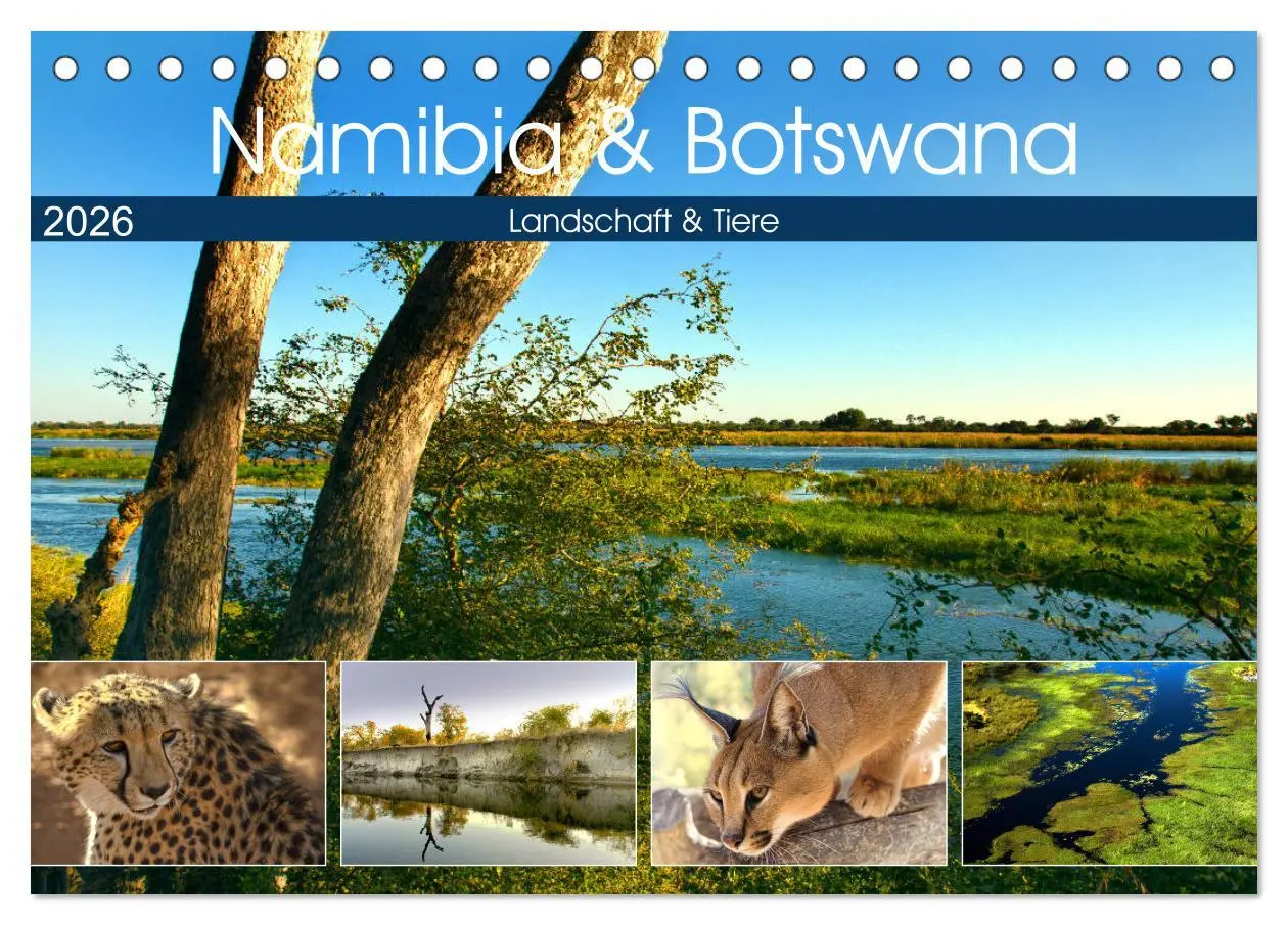 Cover: 9783457723432 | Namibia &amp; Botswana (Tischkalender 2026 DIN A5 quer), CALVENDO...