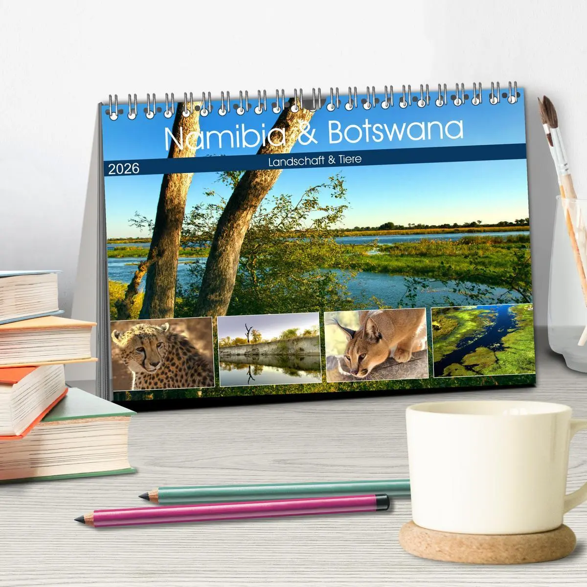 Bild: 9783457723432 | Namibia &amp; Botswana (Tischkalender 2026 DIN A5 quer), CALVENDO...