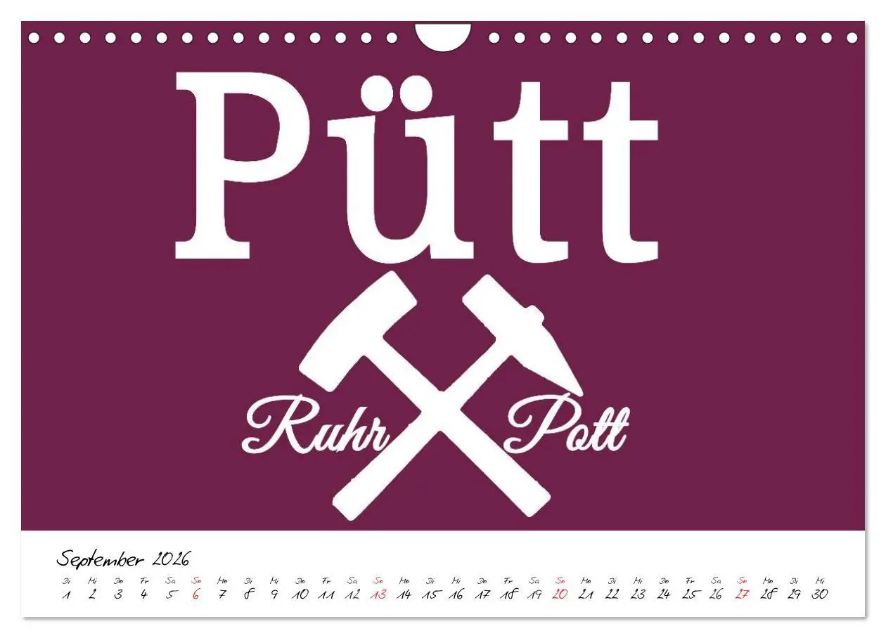 Bild: 9783457963432 | Ruhrpott Vokabeln (Wandkalender 2026 DIN A4 quer), CALVENDO...