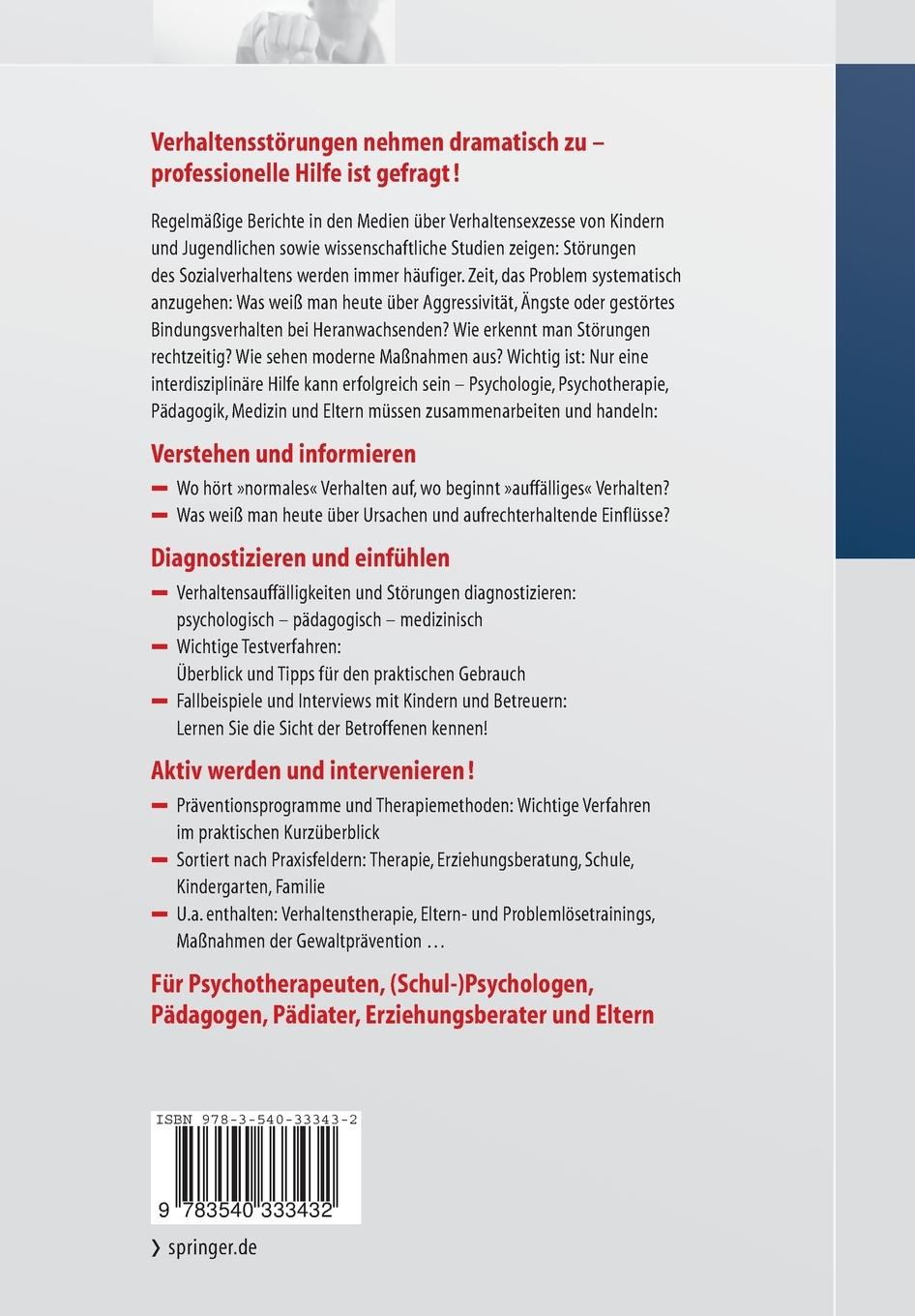 Rückseite: 9783540333432 | Verhaltensauffällige Kinder und Jugendliche | Ettrich (u. a.) | Buch