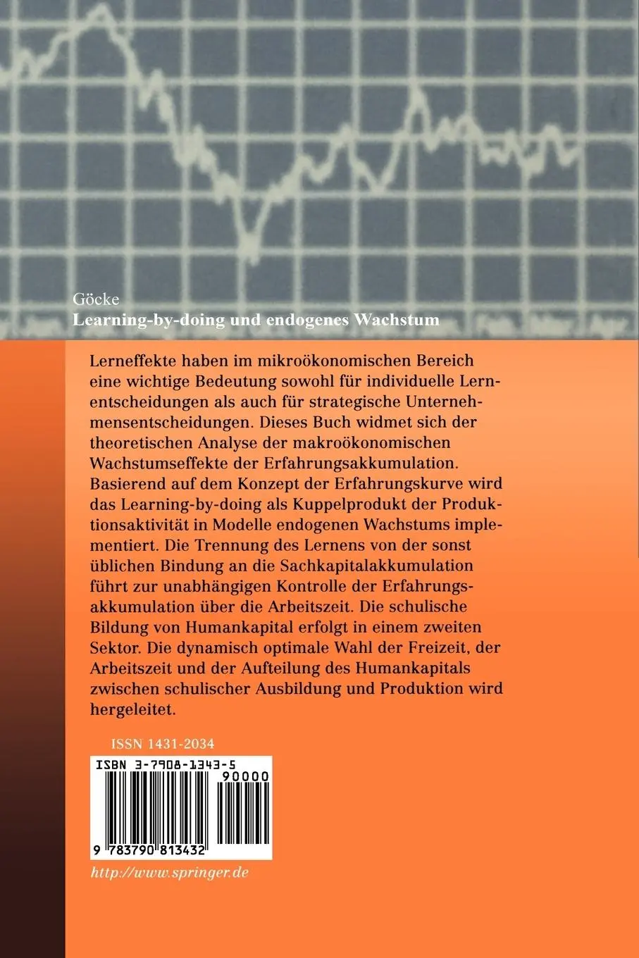Rückseite: 9783790813432 | Learning-by-doing und endogenes Wachstum | Matthias Göcke | Buch | x