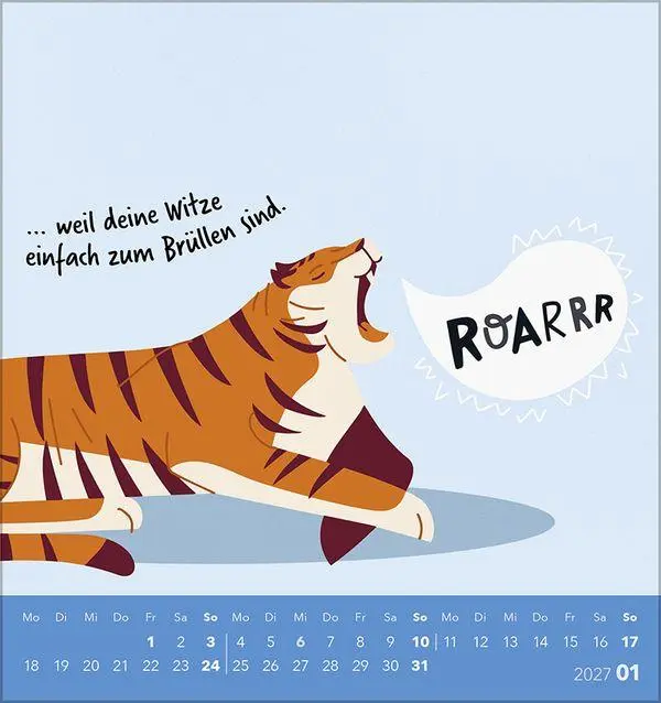 Bild: 9783819303432 | Ich hab dich tierisch gern 2027 | Verlag Korsch | Kalender | 13 S.