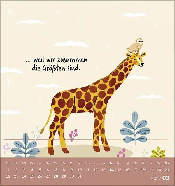 Bild: 9783819303432 | Ich hab dich tierisch gern 2027 | Verlag Korsch | Kalender | 13 S.