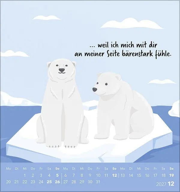 Bild: 9783819303432 | Ich hab dich tierisch gern 2027 | Verlag Korsch | Kalender | 13 S.