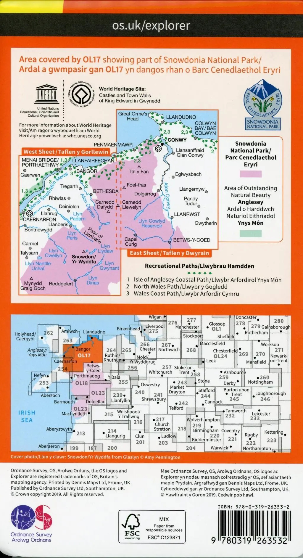Bild: 9780319263532 | Snowdon | (Land-)Karte | Karte/Landkarte | Englisch | 2019