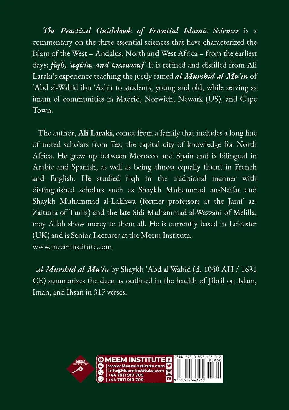 Rückseite: 9780957443532 | The Practical Guidebook of Essential Islamic Sciences | Ali Laraki